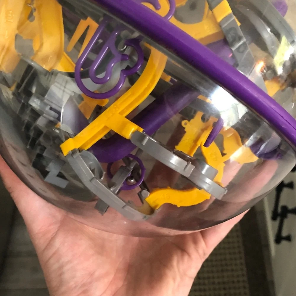 Perplexus Maze Ball Puzzle - Purple/Yellow